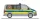 Rietze 53972 Volkswagen Transporter T6, Notfallmanagement Bahn - Kreisbahn Diepholz (H0)