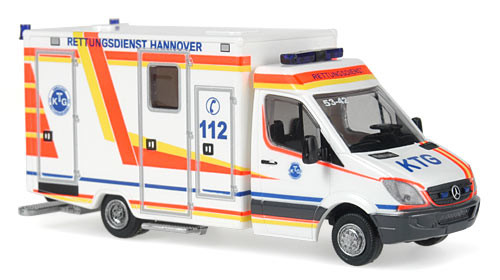 Rietze 61582 Mercedes-Benz Sprinter "Rettungsdienst KTG Hannover", H0 1:87