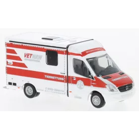   Rietze 61649 Mercedes-Benz Sprinter 2009 System Strobel RTW, Tierrettung Essen e.V. (257122) (H0)