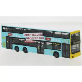   Rietze 67796 MAN Lion's City DL07 emeletes városi autóbusz, BVG - rbb 88.8 (256072) (H0)