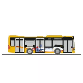   Rietze 67973 Mercedes-Benz Citaro K 15 városi autóbusz, Grindelwald (H0)