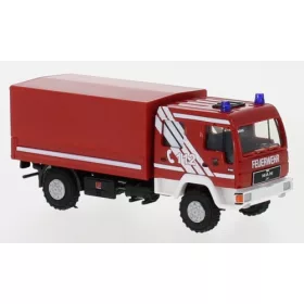   Rietze 68051 MAN ponyvás tűzoltóautó, Dekon-P Berufsfeuerwehr Magdeburg (246115) (H0)