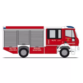   Rietze 68152 Iveco Magirus HLF Team Cab tűzoltóautó, Feuerwehr Siegenfeld (251990) (H0)