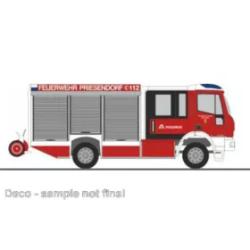   Rietze 68155 Iveco Magirus HLF Team Cab tűzoltóautó, Feuerwehr Priesendorf (263449) (H0)