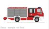 Rietze 68156 Iveco Magirus HLF Team Cab tűzoltóautó, Feuerwehr Hartershofen (264920) (H0)