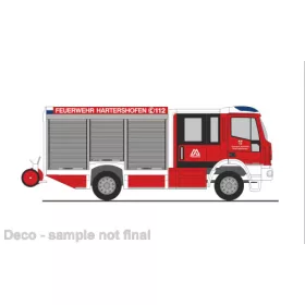   Rietze 68156 Iveco Magirus HLF Team Cab tűzoltóautó, Feuerwehr Hartershofen (264920) (H0)