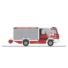   Rietze 68168 Magirus HLF Team Cab tűzoltóautó, Werkfeuerwehr Siemens Erlangen (H0)