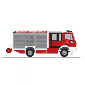   Rietze 68169 Magirus HLF Team Cab tűzoltóautó, FW Mitteleschenbach (Ansbach) (H0)