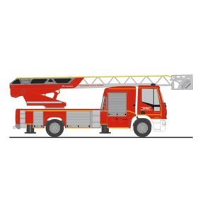   Rietze 68497 Iveco Magirus DLK 2018 létrás tűzoltóautó, Feuerwehr Saale - Wipper (H0)
