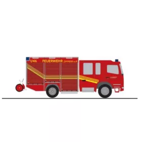   Rietze 68928 Iveco Magirus HLF Team Cab tűzoltóautó, Feuerwehr Zimmern (H0)