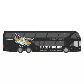   Rietze 69061 Neoplan Skyliner 2011 autóbusz, Black Wings Linz (AT) (H0)