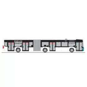   Rietze 69318 Mercedes-Benz Citaro G 2012 városi csuklós autóbusz, RSVG Troisdorf (H0)
