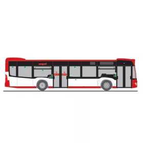   Rietze 69374 Mercedes-Benz Citaro 2012 városi autóbusz, Wupsi Leverkusen (H0)