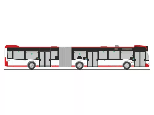 Rietze 69507 Mercedes-Benz Citaro G 2012 városi csuklós autóbusz, SWK Mobil Krefeld (H0)