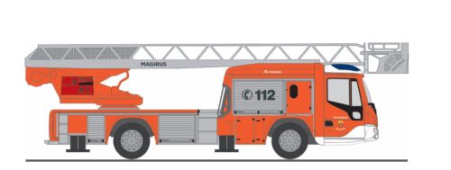 Rietze 71106 Magirus DLK 32 n.B., FW Gotha (H0)