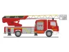 Rietze 71678 Iveco Magirus DLK 2019 létrás tűzoltóautó, FW Bitburg (H0)