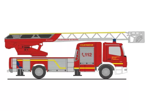 Rietze 71678 Iveco Magirus DLK 2019 létrás tűzoltóautó, FW Bitburg (H0)