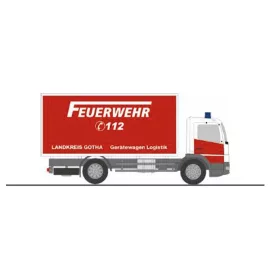   Rietze 72503 Mercedes-Benz Atego 2010, dobozos, FW Landkreis Gotha (H0)