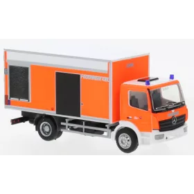   Rietze 72509 Mercedes-Benz Atego 2019 dobozos tűzoltóautó, Feuerwehr Kiel GW-A (257127) (H0)