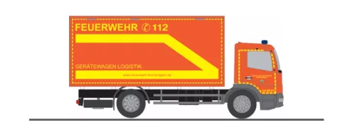 Rietze 72514 Mercedes-Benz Atego 2010, dobozos, GW-L FW Kronshagen (H0)