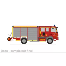   Rietze 72940 Mercedes-Benz Schlingmann Varus HLF tűzoltóautó, Feuerwehr Dänischenhagen (264926) (H0)