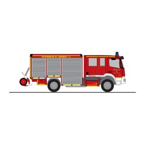  Rietze 72948 Mercedes-Benz Schlingmann Varus HLF tűzoltóautó, Feuerwehr St. Ingbert (H0)