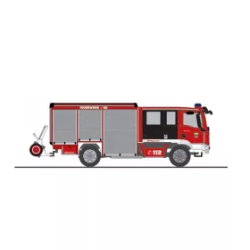   Rietze 72970 MAN Schlingmann Varus HLF tűzoltóautó, FW Legden (H0)