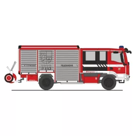  Rietze 72980 MAN Schlingmann Varus HLF tűzoltóautó, HLF FW Jetzendorf (H0)