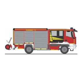   Rietze 72990 MAN Schlingmann Varus 18t HLF tűzoltóautó, Vorführdesign (H0)