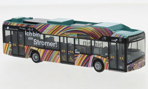 Rietze 73045 Solaris Urbino 12 electric 2014 városi autóbusz, traffiQ - Frankfurt (256091) (H0)