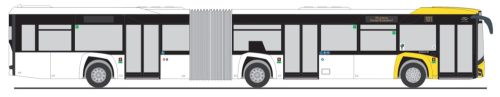 Rietze 73135 Solaris Urbino 18 2014 városi csuklós autóbusz, Verkehrsbetriebe Diepholz Nord (H0)