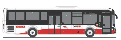 Rietze 74780 MAN Lion's Intercity LE városi autóbusz - OÖVV - Sab Linien (H0)