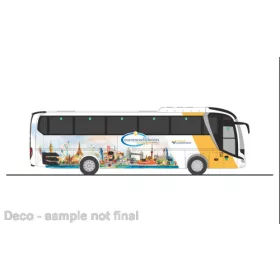   Rietze 74855 MAN Lion's Coach 2017 autóbusz, Voyages Vandivinit (LU) (264932) (H0)