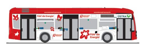 Rietze 75597 Mercedes-Benz eCitaro városi autóbusz, Üstra - Kulturstadt Hannover (H0)