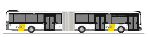 Rietze 75858 MAN Lion's City 18 2018 városi csuklós autóbusz, De Lijn (H0)
