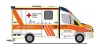 Rietze 76109 Mercedes-Benz 2018 Strobel RTW - Rettungsdienst Waldhessen Bad Hersfeld (H0)