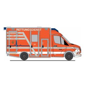  Rietze 76113 Mercedes-Benz GSF RTW - Rettungsdienst BASF Münster (H0)