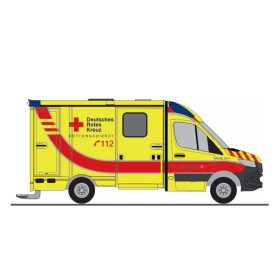   Rietze 76134 Mercedes-Benz 2018 Strobel RTW - DRK KV Merseburg-Querfurt (H0)