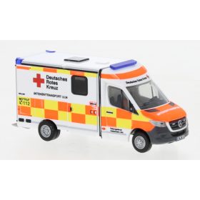  Rietze 76183 Mercedes-Benz System Strobel RTW 2018, DRK Ulm Intensivtransport (263444) (H0)