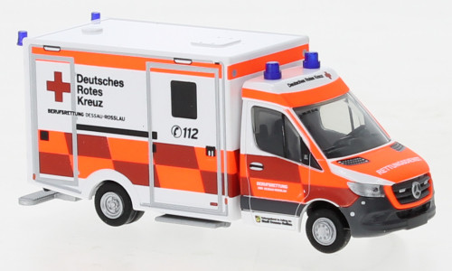 Rietze 76188 Mercedes-Benz Wietmarscher Ambulanz RTW 2018, DRK Dessau-Rosslau (263445) (H0)