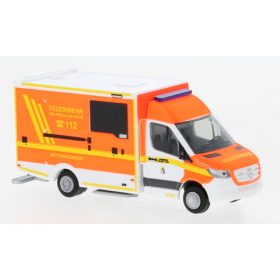   Rietze 76192 Mercedes-Benz Wietmarscher Design-RTW 2018, Berufsfeuerwehr Mühlheim / Ruhr (261025) (H0)