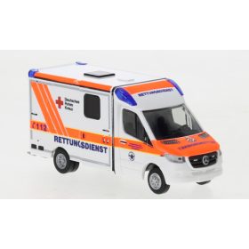   Rietze 76248 Mercedes-Benz System Strobel RTW 2018, DRK Karlsruhe (261027) (H0)