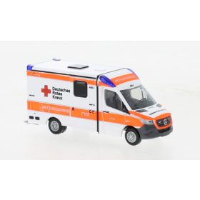   Rietze 76259 Mercedes-Benz System Strobel RTW 2018, DRK Stuttgart (262396) (H0)