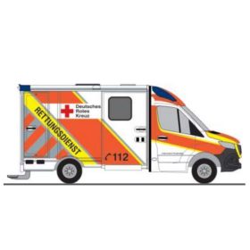   Rietze 76261 Mercedes-Benz System Strobel RTW 2018, DRK Freudenstadt (H0)