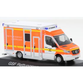   Rietze 76275 Mercedes-Benz GSF RTW 2018, Feuerwehr Leverkusen (257150) (H0)