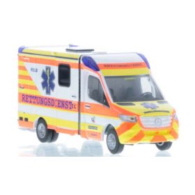  Rietze 76282 Mercedes-Benz System Strobel RTW 2018, Rettungsdienst Kelsterbach (252694) (H0)