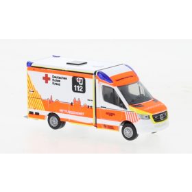   Rietze 76292 Mercedes-Benz System Strobel RTW 2018, DRK Limburg (262397) (H0)