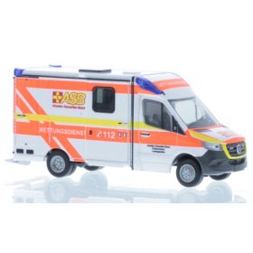   Rietze 76294 Mercedes-Benz System Strobel RTW 2018, ASB Ludwigshafen (255049) (H0)