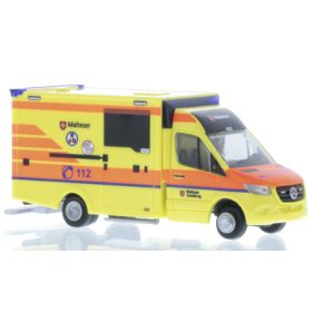   Rietze 76299 Mercedes-Benz Wietmarscher Ambulanz Design-RTW 2018, Malteser Hatten-Sandkrug (253917) (H0)