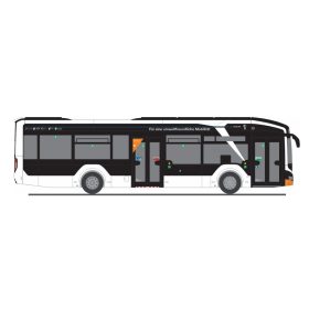   Rietze 76327 MAN Lion's City 12 E autóbusz, VVS Stuttgart (H0)